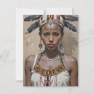 Äthiopische Frau C Feiertagskarte