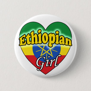 Äthiopische Girl Button
