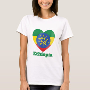 äthiopische Herzenflagge T-Shirt