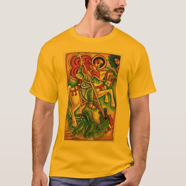 Äthiopische Kirchen-Malerei - Heiliges Gabreal T-Shirt (Vorderseite)