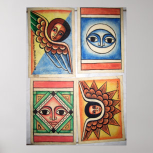 Äthiopische Kirchenmalerei - Angels Artwork Poster