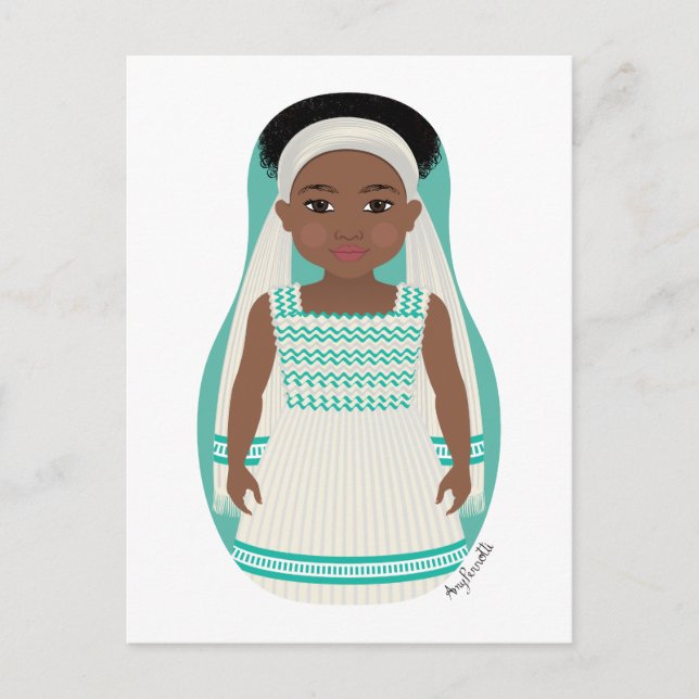 Äthiopische Matryoshka Postcard Postkarte (Vorderseite)