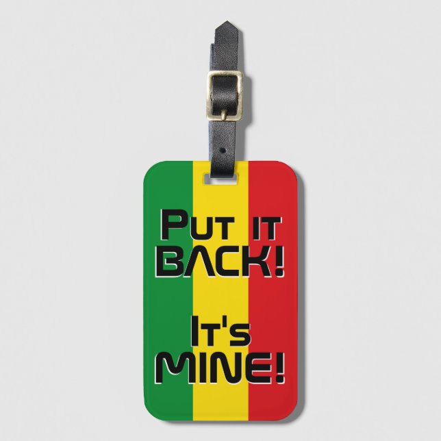 Äthiopische Nationalflagge Funny Patriotic Gepäckanhänger (Vorderseite Vertikal)