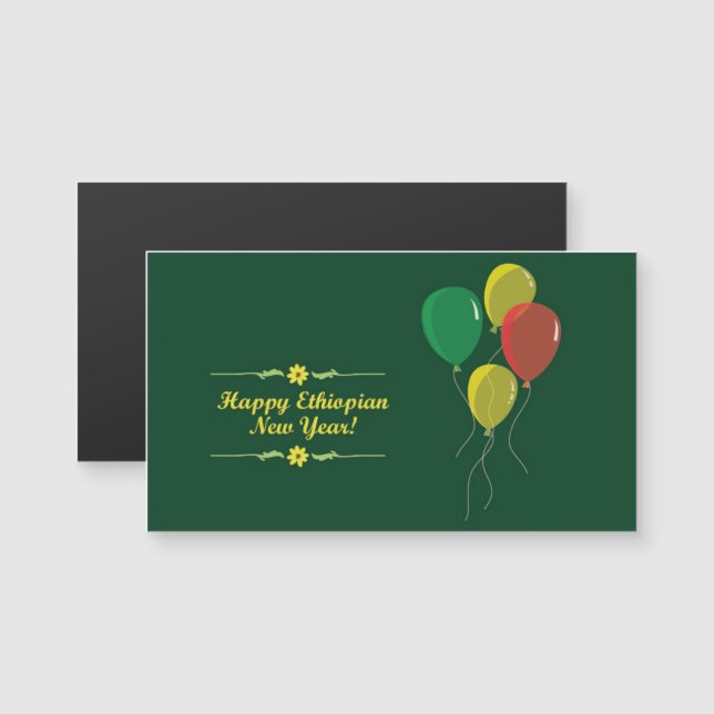 Äthiopische Neujahrssaison Magnetkarte (Vorne/Hinten)