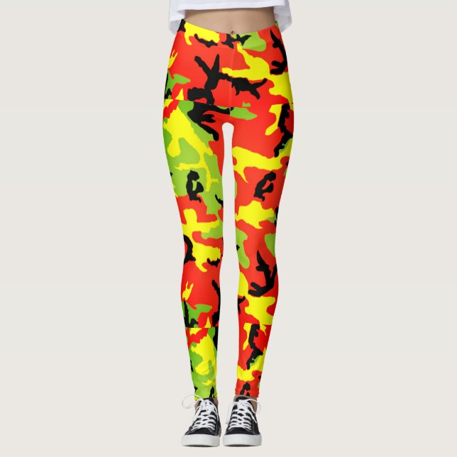 Äthiopische Rastafari Tarnung - Leggings (Vorderseite)
