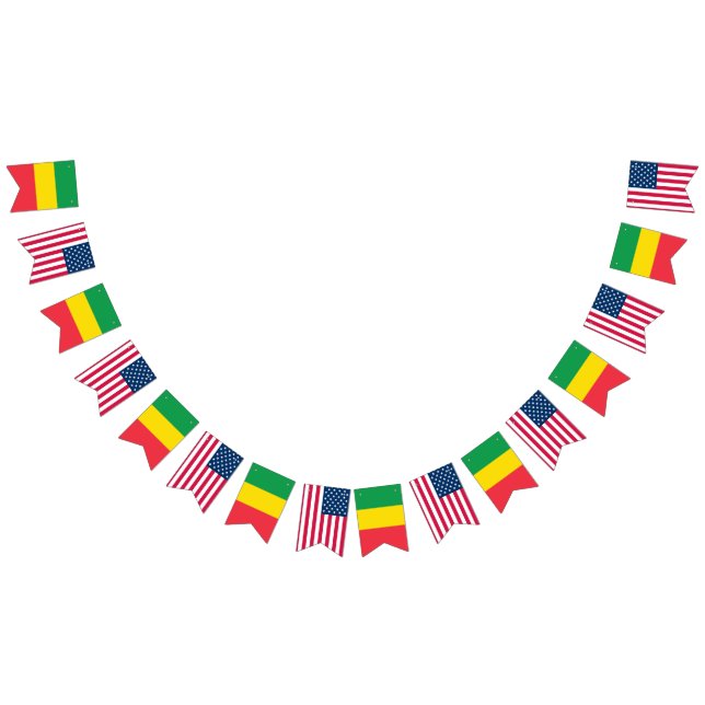 Äthiopische und amerikanische Flaggen Seite an Sei (Alle)