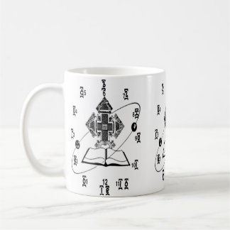 Äthiopische Zeit-Uhr-Tasse Kaffeetasse