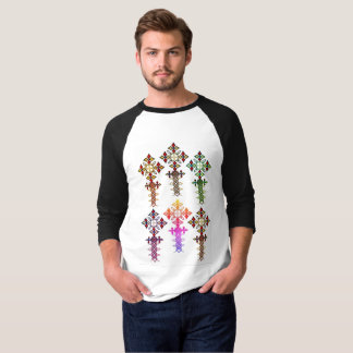 Äthiopischer Hülseraglan-T - Shirt des Kreuz-3/4