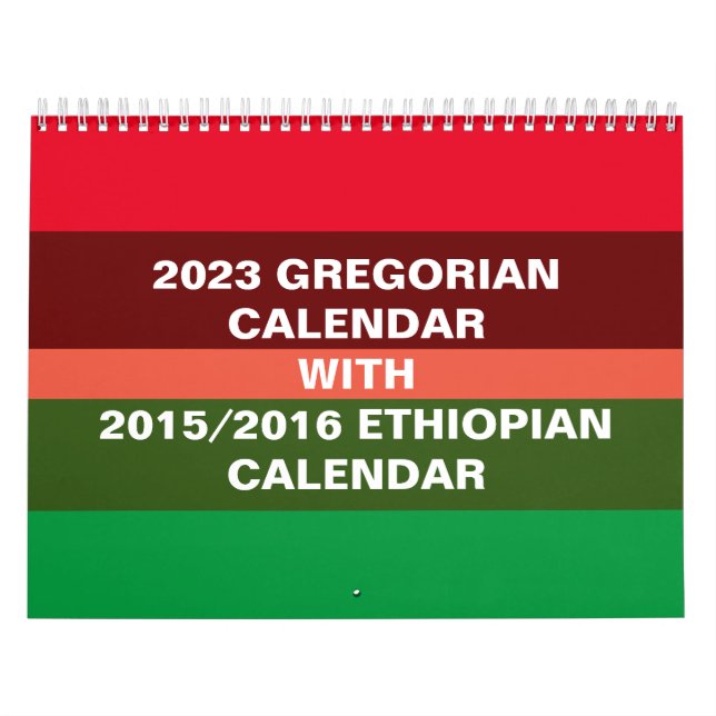 Äthiopischer Kalender & Gregorianischer Kalender 2 (Titelbild)