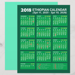 Äthiopischer Kalender-Konverter für das Jahr 2025 