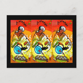 Äthiopischer Mann in Turban Pouring Tee Postkarte