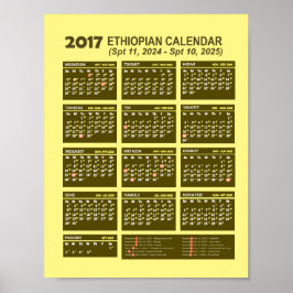 Äthiopischer Neujahrskalender 2024/2025 Poster