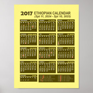 Äthiopischer Neujahrskalender 2024/2025 Poster