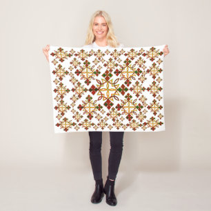 Äthiopischer Rootz Meskel Cross Fleece Blanket.Kl