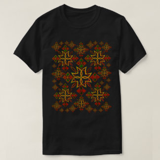 Äthiopischer Rootz Meskel querer schwarzer T - T-Shirt