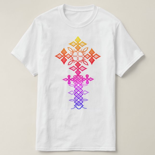 Äthiopischer T - Shirt für traditionelles Cross-De (Design vorne)