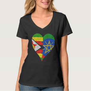 äthiopisches Flaggenherz T-Shirt