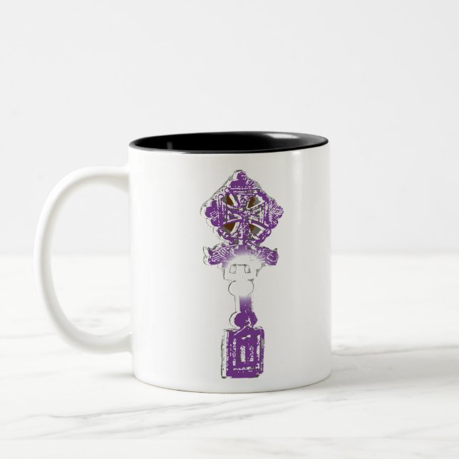 Äthiopisches Kreuz 2 Zweifarbige Tasse (Links)