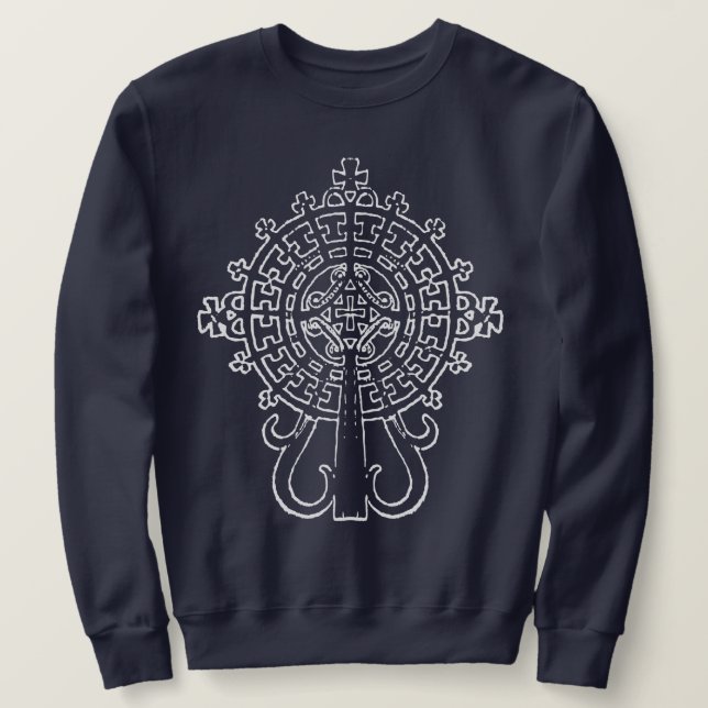 Äthiopisches Kreuz Sweatshirt (Design vorne)