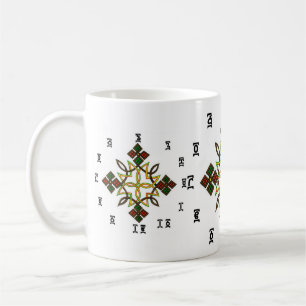 Äthiopisches Kreuz - Zeit-Uhr-Tasse Kaffeetasse