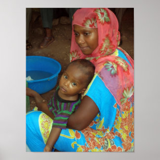 Äthiopisches Mutter-Kind-Poster Poster