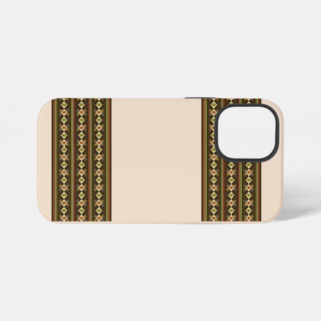 Äthiopisches Tebeb-Muster iPhone Hülle (Rückseite (Horizontal))