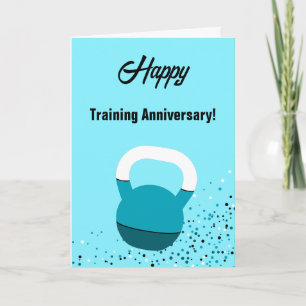 Athlet Kettlebell Frohes Training Jubiläum Karte