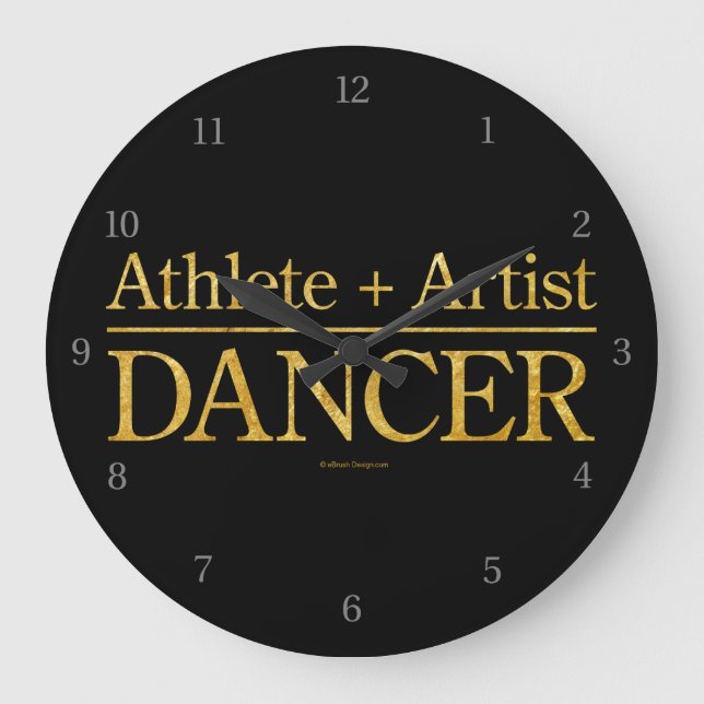 Athlet + Künstler = Tänzer Große Uhr (Vorderseite)