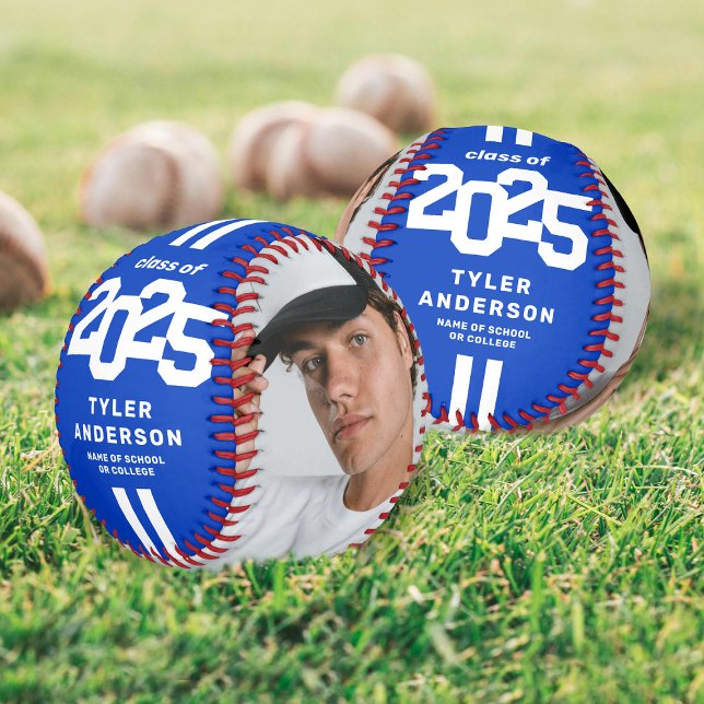 Athlete 2025 Blue Abschluss Custom Foto Baseball (Von Creator hochgeladen)