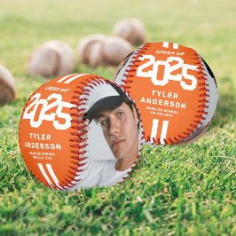 Athlete 2025 Orange Abschluss Custom Foto Baseball