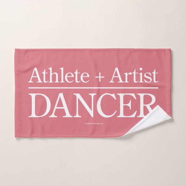 Athlete + Artist = Dancer Badetuch Set (Handtuch)