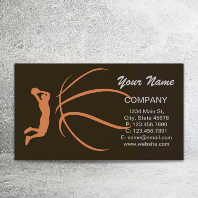 Athlete Coach Trainer Sport Trainer Basketball Visitenkarte (Basketball Athlete Business Card)