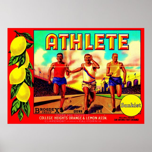 Athlete Fruchtkartett der 30er Jahre Poster (Vorne)