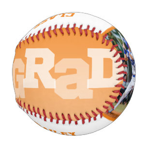 Athlete GRAD Orange Ombre Abschluss Foto Baseball
