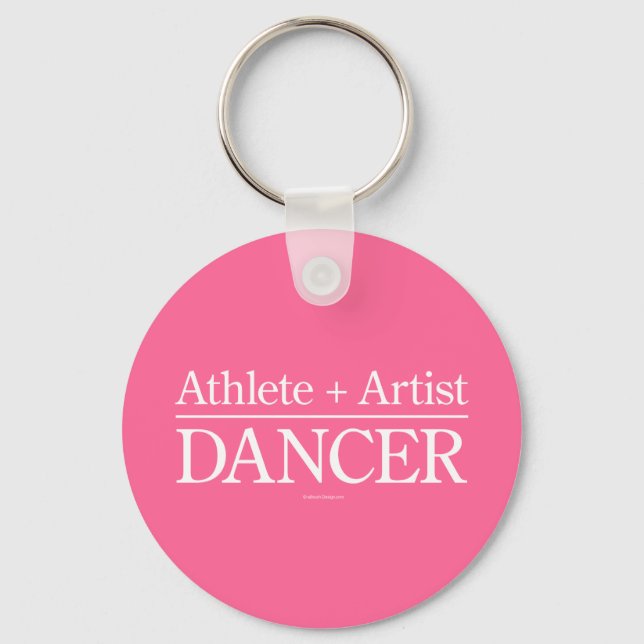 Athlete + Künstler = Tänzer Schlüsselanhänger (Vorderseite)