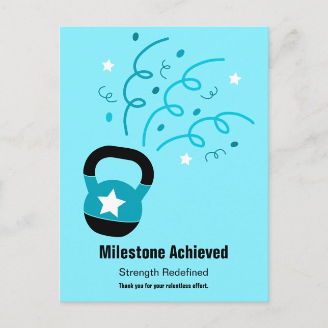 Athlete Milestone Achievement Thank You Postkarte (Vorderseite)