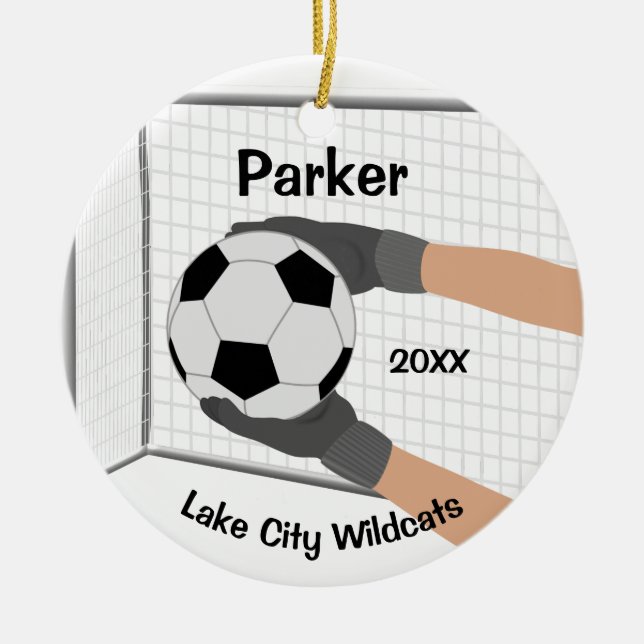 Athlete Soccer Goalie Ornament (Vorne)