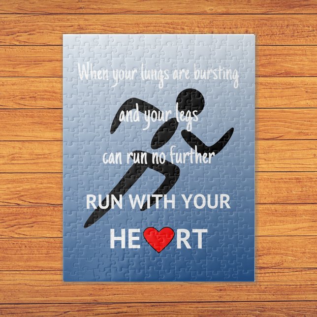 Athlete Zitat blauer Sport Puzzle (Von Creator hochgeladen)