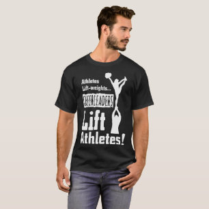 Athleten heben Gewichte Cheerleader heben Athleten T-Shirt
