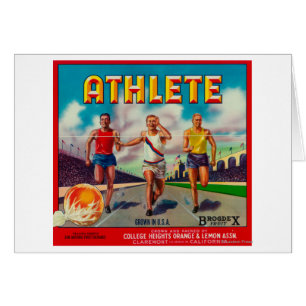 Athleten-Marken-Zitrusfrucht-Kisten-Aufkleber