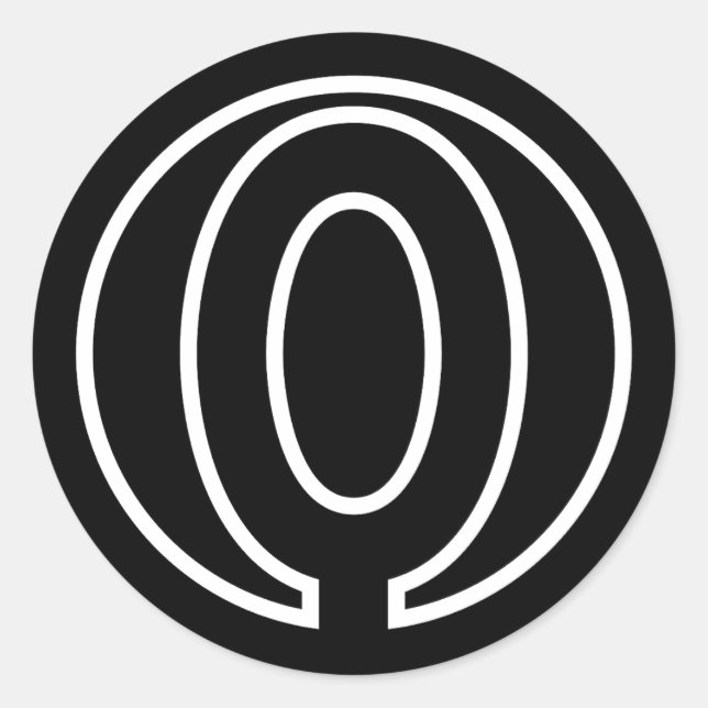 Athleten Zahl 0 Kreisform Runder Aufkleber (Vorderseite)
