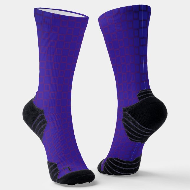 Athletic Crew Sock Blue Lila Classic Design Socken (Gewinkelt)