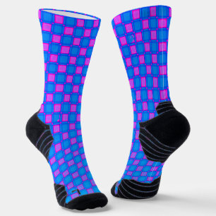 Athletic Crew Sock Light Blue Lila Design Socken