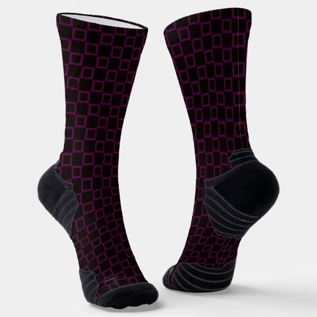 Athletic Crew Sock Lila Violet Black Classic Socken (Gewinkelt)