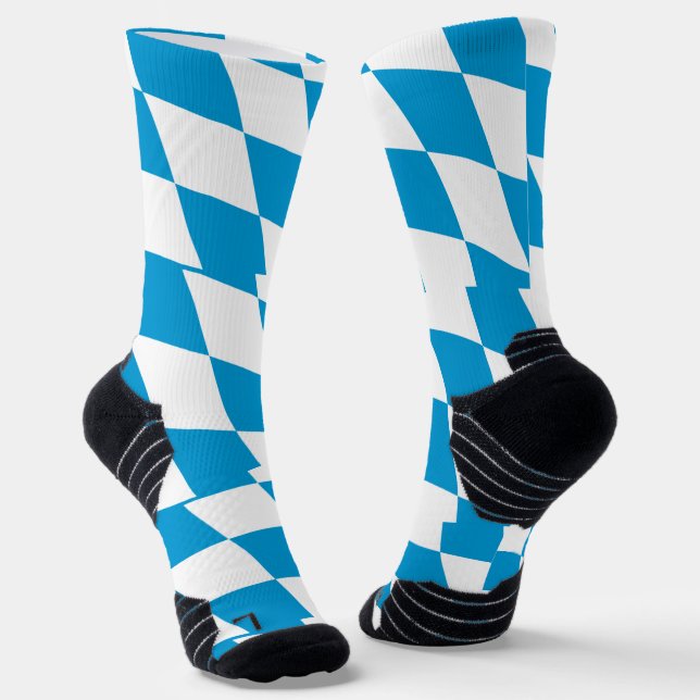 Athletic Crew Sock mit bayerischer Flagge Socken (Gewinkelt)