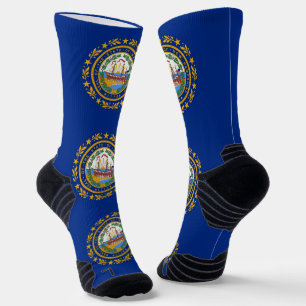 Athletic Crew Sock mit der Fahne von New Hampshire Socken