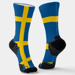 Athletic Crew Sock mit der Flagge Schwedens Socken