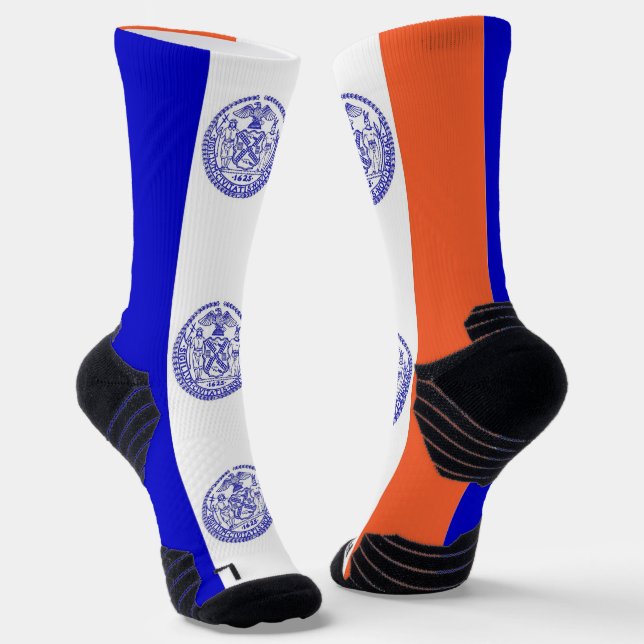 Athletic Crew Sock mit der Flagge von New York Cit Socken (Gewinkelt)