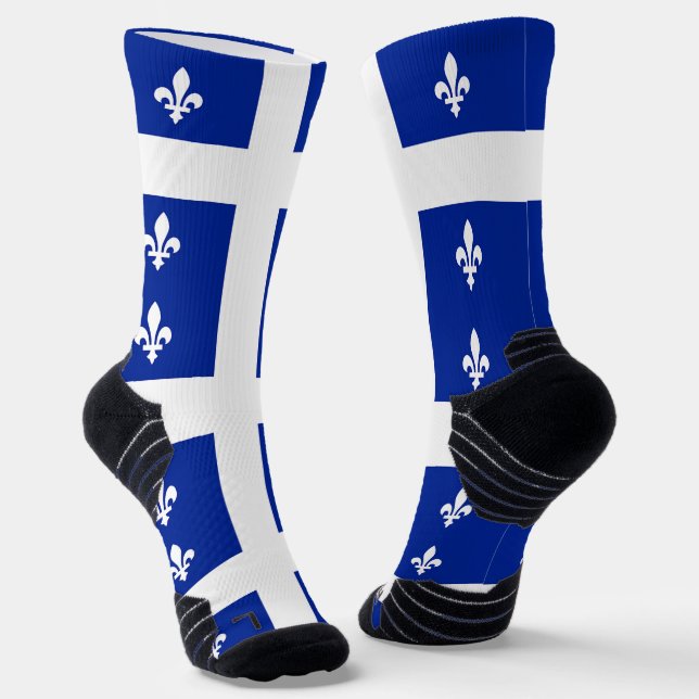 Athletic Crew Sock mit der Flagge von Quebec, Kana Socken (Gewinkelt)