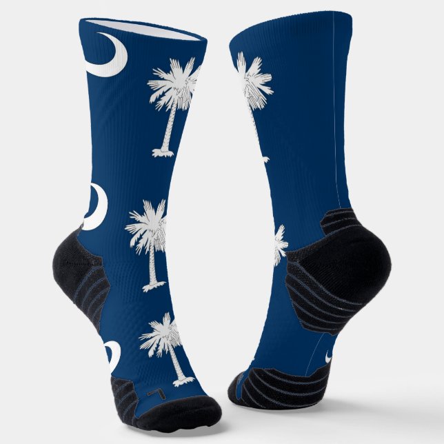 Athletic Crew Sock mit der Flagge von South Caroli Socken (Gewinkelt)